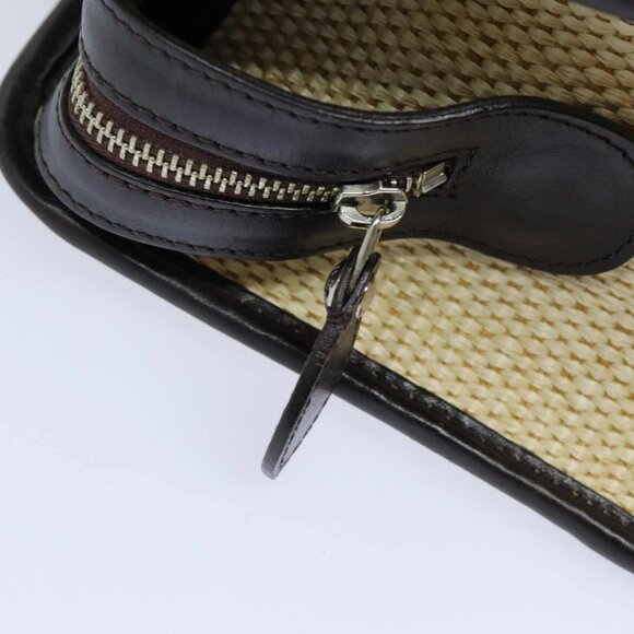 BURBERRY Tote Bag Straw Beige Auth - Picture 9 of 16